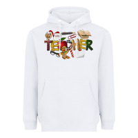 White christmas teacher Heavyweight Hoodie - LillyAllenDesigns
