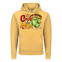 Vintage Mustard Cinco de mayo with cactus Vintage Hoodie - NancyCooperArtShop