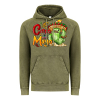 Vintage Olive Cinco de mayo with cactus Vintage Hoodie - NancyCooperArtShop