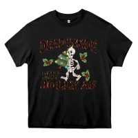 Black dead inside but jolly af Heavy Core Tee - MaliasSmallBusiness