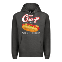 Charcoal Heather chicago hot dog summer style 4th of july no ketchu Premium Hoodie - tuanDangUi