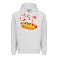 Dove Grey chicago hot dog summer style 4th of july no ketchu Premium Hoodie - tuanDangUi