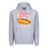 Heather Grey chicago hot dog summer style 4th of july no ketchu Premium Hoodie - tuanDangUi