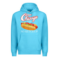 Ocean Blue chicago hot dog summer style 4th of july no ketchu Premium Hoodie - tuanDangUi