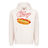 Pale Pink chicago hot dog summer style 4th of july no ketchu Premium Hoodie - tuanDangUi