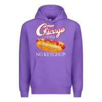 Purple chicago hot dog summer style 4th of july no ketchu Premium Hoodie - tuanDangUi