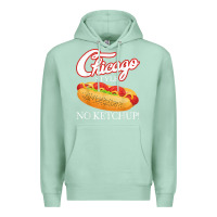 Seafoam chicago hot dog summer style 4th of july no ketchu Premium Hoodie - tuanDangUi
