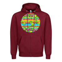Burgundy hispanic heritage month round earrings 3 Zipper Hoodie - BundleAndBundleShop