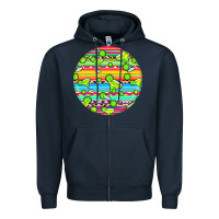Navy hispanic heritage month round earrings 3 Zipper Hoodie - BundleAndBundleShop
