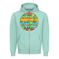 Seafoam hispanic heritage month round earrings 3 Zipper Hoodie - BundleAndBundleShop