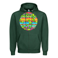 Sports Green hispanic heritage month round earrings 3 Zipper Hoodie - BundleAndBundleShop