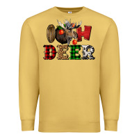 Antique Gold oh deer christmas Premium Sweatshirt - LillyAllenDesigns