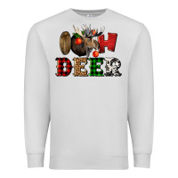 Dove Grey oh deer christmas Premium Sweatshirt - LillyAllenDesigns