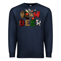 Navy oh deer christmas Premium Sweatshirt - LillyAllenDesigns