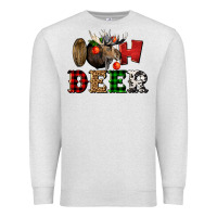 Oatmeal Heather oh deer christmas Premium Sweatshirt - LillyAllenDesigns