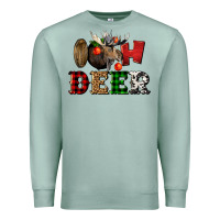 Seafoam oh deer christmas Premium Sweatshirt - LillyAllenDesigns