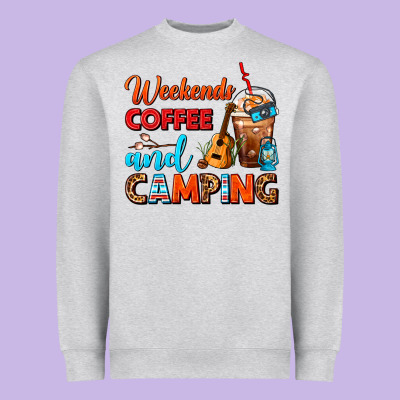 Weekends Coffee And Camping Frappe Coffee Heavyweight Sweatshirt Designed By Fadigitalartstudio
