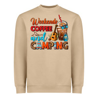 Mushroom weekends coffee and camping frappe coffee Heavyweight Sweatshirt - FaDigitalArtStudio