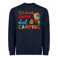 Navy weekends coffee and camping frappe coffee Heavyweight Sweatshirt - FaDigitalArtStudio