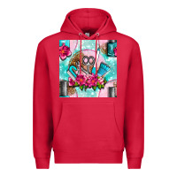 Cardinal nail tools and polish with flowers and tooled leather seamless pattern Premium Hoodie - BundleAndBundleShop