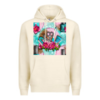 Tofu nail tools and polish with flowers and tooled leather seamless pattern Premium Hoodie - BundleAndBundleShop