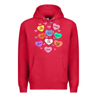 Cardinal womens valentine candy heart valentines day vneck Premium Hoodie - tuanDangUi