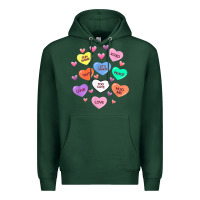 Sports Green womens valentine candy heart valentines day vneck Premium Hoodie - tuanDangUi