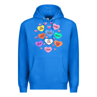 True Royal womens valentine candy heart valentines day vneck Premium Hoodie - tuanDangUi