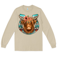 Mushroom highland cow serape floral headband horseshoe Long Sleeve Tee - Jasminsmagicworld