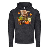 Vintage Black Heifer with Pumpkins Vintage Hoodie - texasbilliewilder