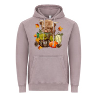 Vintage Zinc Heifer with Pumpkins Vintage Hoodie - texasbilliewilder