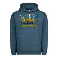 Pigment Midnight Navy customize nail tools with sunflower preview Urban Hoodie - BarkalooDesign