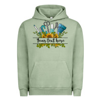 Pigment Oil Green customize nail tools with sunflower preview Urban Hoodie - BarkalooDesign