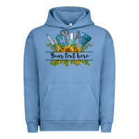 Pigment Pebble Blue customize nail tools with sunflower preview Urban Hoodie - BarkalooDesign