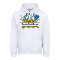 White customize nail tools with sunflower preview Urban Hoodie - BarkalooDesign