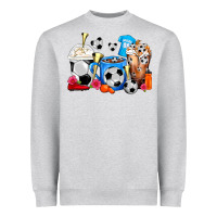 Heather Grey Soccer Coffee Cups Heavyweight Sweatshirt - FaDigitalArtStudio
