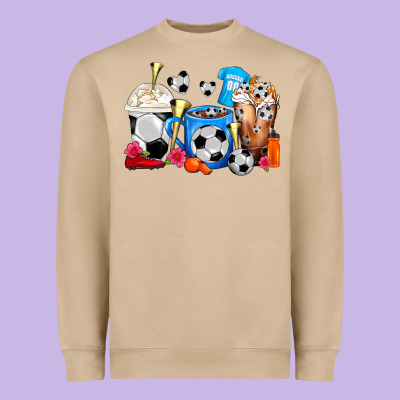 Soccer Coffee Cups Heavyweight Sweatshirt Designed By Fadigitalartstudio