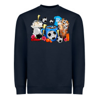 Navy Soccer Coffee Cups Heavyweight Sweatshirt - FaDigitalArtStudio