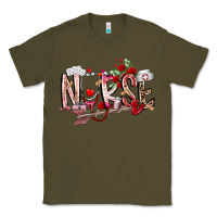 Army Green nurse valentines day Classic Tee - RacoonDesign