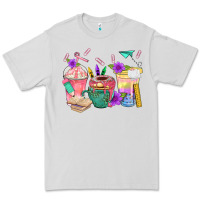 Dove Grey School Girl Coffee Cup Bbs Premium Tee - BundleAndBundleShop