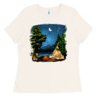 Bone Night Glamping Camp With Wine Ladies Tee - BundleAndBundleShop