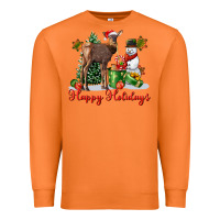 Carrot happy holidays baby deer Premium Sweatshirt - LillyAllenDesigns