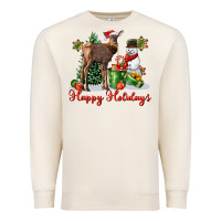 Sandshell happy holidays baby deer Premium Sweatshirt - LillyAllenDesigns