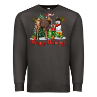Smoke happy holidays baby deer Premium Sweatshirt - LillyAllenDesigns