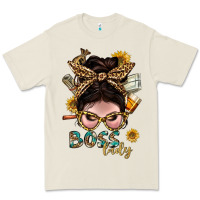 Bone Western Messy Bun Boss Lady With Money Premium Tee - BundleAndBundleShop
