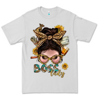 Western Messy Bun Boss Lady With Money Premium Tee | Teevron