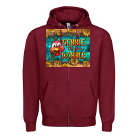 Burgundy gooble til you wobble tumbler Zipper Hoodie - BundleAndBundleShop