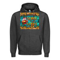 Charcoal Heather gooble til you wobble tumbler Zipper Hoodie - BundleAndBundleShop