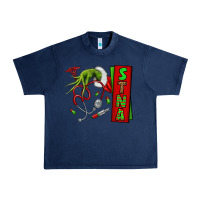 Navy Christmas Character Urban Heavy Tee - NancyCooperArtShop
