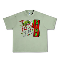 Oil Green Christmas Character Urban Heavy Tee - NancyCooperArtShop